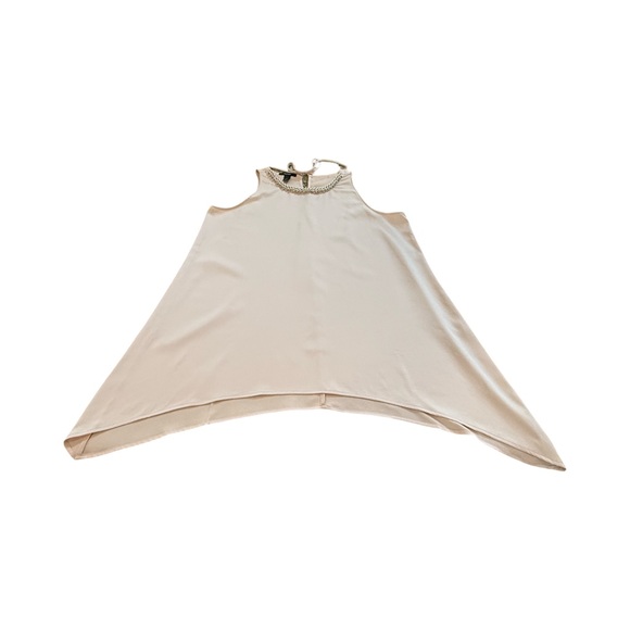 Alfani Pink Beaded rhinestone Sleeveless Tunic Top Size 8 Elegant Dressy Blouse - Picture 6 of 14